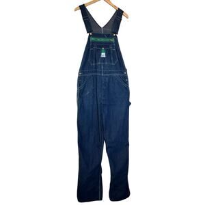 Liberty mens Blue Cotton Denim Adjustable Straps Carpenter Bib Overalls 33x32